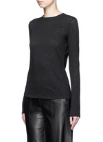 Front View -Click To Enlarge Heathered slub jersey T-shirt