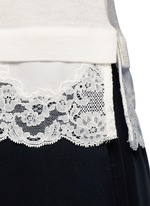Detail View -Click To Enlarge 'Lilany' lace hem short sleeve wool sweater