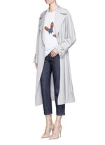 Figure View -Click To Enlarge Beaded butterfly embroidery T-shirt