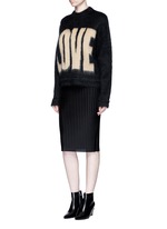 Figure View -Click To Enlarge 'LOVE' Mohair-wool sweater