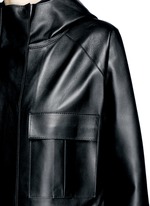 Detail View -Click To Enlarge 'Dusa' hooded leather coat
