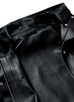 Detail View -Click To Enlarge 'Dusa' hooded leather coat