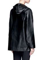 Back View -Click To Enlarge 'Dusa' hooded leather coat
