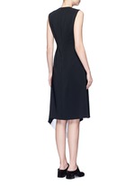 Back View -Click To Enlarge Asymmetric godet hem dress