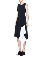 Figure View -Click To Enlarge Asymmetric godet hem dress
