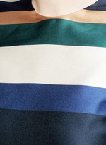 Detail View -Click To Enlarge Stripe silk blend satin cropped T-shirt