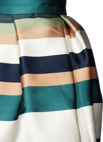 Detail View -Click To Enlarge Stripe silk blend satin maxi skirt