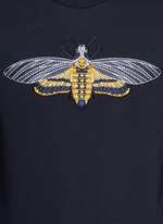 Detail View -Click To Enlarge Skull moth embroidery sweatshirt