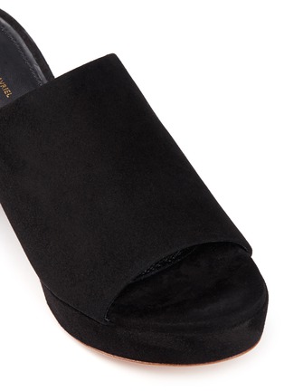 Click To Zoom Mansur Gavriel - Block heel suede mules