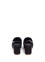 Back View -Click To Enlarge Block heel suede mules