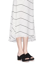 Figure View -Click To Enlarge Block heel suede mules