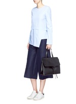 Detail View -Click To Enlarge 'Lady' large contrast metallic lining leather bag