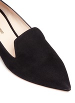 Detail View -Click To Enlarge 'Casati' faux pearl heel suede loafers