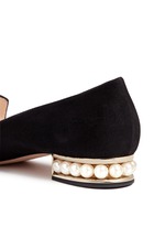 Detail View -Click To Enlarge 'Casati' faux pearl heel suede loafers