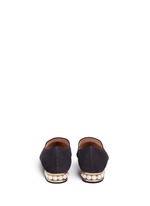 Back View -Click To Enlarge 'Casati' faux pearl heel suede loafers