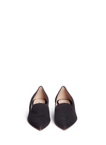 Front View -Click To Enlarge 'Casati' faux pearl heel suede loafers