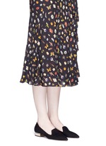 Figure View -Click To Enlarge 'Casati' faux pearl heel suede loafers