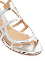 Detail View -Click To Enlarge 'Bain' caged mirror leather sandals