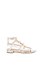Main View -Click To Enlarge 'Bain' caged mirror leather sandals