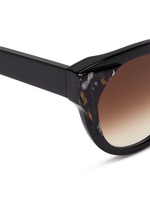 Detail View -Click To Enlarge 'Aristocracy' inset pearlescent acetate cat eye sunglasses