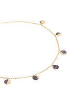 Figure View -Click To Enlarge 'Moon Phase' sapphire 18k yellow gold necklace