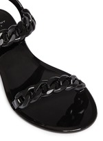 Detail View -Click To Enlarge Chain strap jelly sandals