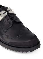Detail View -Click To Enlarge 'Molecular Hybrid' nubuck trim leather derbies