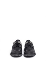 Front View -Click To Enlarge 'Molecular Hybrid' nubuck trim leather derbies
