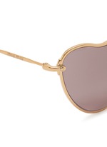 Detail View -Click To Enlarge 'Scenique' metal wavy cat eye sunglasses