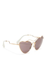 Figure View -Click To Enlarge 'Scenique' metal wavy cat eye sunglasses
