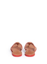 Back View -Click To Enlarge 'Audra' colourblock braided leather sandals