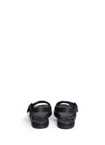 Back View -Click To Enlarge Jute midsole basketweave leather strap sandals