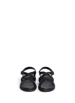 Figure View -Click To Enlarge Jute midsole basketweave leather strap sandals