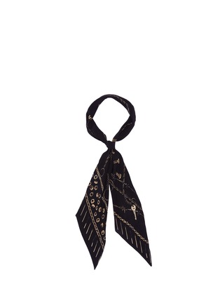 Main View - Click To Enlarge Main View - Click To Enlarge - Rockins - 'Nuts & Bolts' classic skinny silk scarf