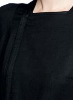Detail View -Click To Enlarge 'Maban' linen-wool biker coat