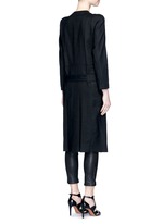 Back View -Click To Enlarge 'Maban' linen-wool biker coat