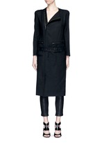 Main View -Click To Enlarge 'Maban' linen-wool biker coat
