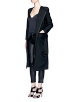 Figure View -Click To Enlarge 'Maban' linen-wool biker coat