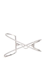 Main View -Click To Enlarge 'Skinny Croise' diamond 18k white gold cross bracelet