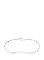 Detail View -Click To Enlarge 'Daisy' diamond 18k white gold three finger ring
