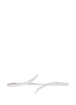 Main View -Click To Enlarge 'Daisy' diamond 18k white gold three finger ring