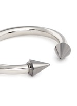 Detail View -Click To Enlarge 'Titan Two Tone' silver spike cuff