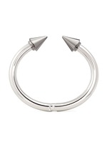 Main View -Click To Enlarge 'Titan Two Tone' silver spike cuff