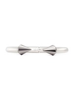 Figure View -Click To Enlarge 'Titan Two Tone' silver spike cuff