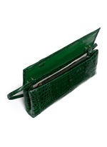 Detail View -Click To Enlarge 'Gotham' crocodile leather shoulder strap clutch