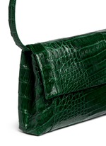 Detail View -Click To Enlarge 'Gotham' crocodile leather shoulder strap clutch