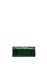 Back View -Click To Enlarge 'Gotham' crocodile leather shoulder strap clutch