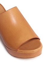Detail View -Click To Enlarge Block heel leather mules