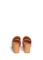 Back View -Click To Enlarge Block heel leather mules