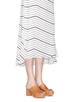 Figure View -Click To Enlarge Block heel leather mules